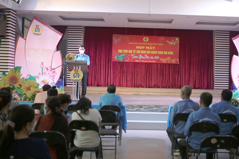 Công đoàn quận Bình Thạnh chăm lo cho đoàn viên có hoàn cảnh khó khăn dịp tết Nhâm Dần 