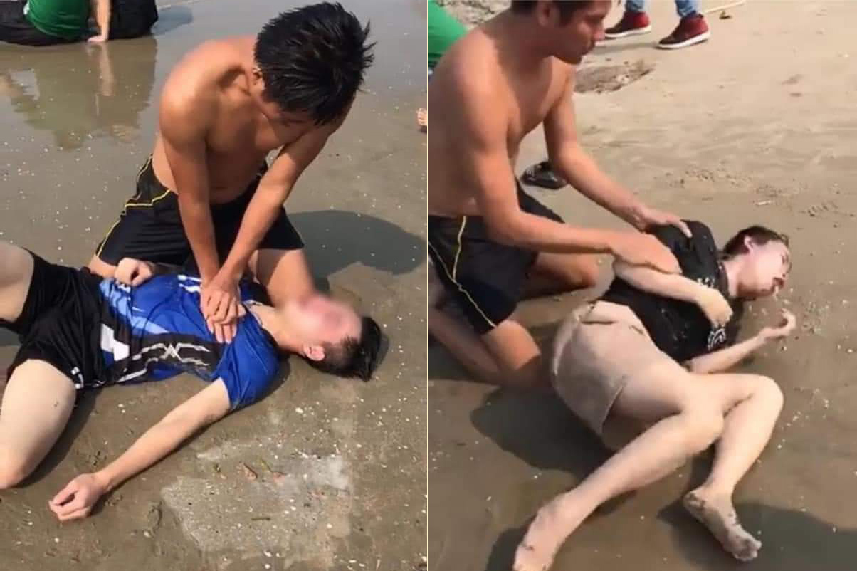 Hành động dũng cảm của Trung úy Thái Ngô Hiếu cứu được nhiều người bị đuối nước
