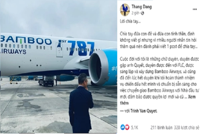 Cựu CEO hé mở Bamboo Airways được chuyển giao cho nhà đầu tư mới