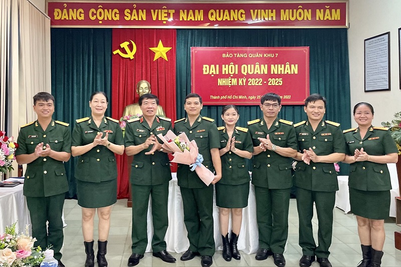 Thiếu tướng Nguyễn Văn Hiệu tham dự Đại hội quân nhân tại Bảo tàng Quân khu 7