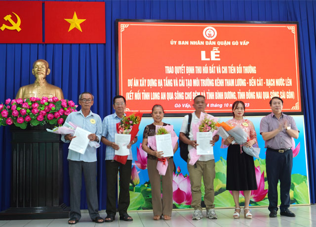TPHCM: Quận Gò Vấp nỗ lực đẩy nhanh tiến độ giải phóng mặt bằng Dự án “Xây dựng hạ tầng và cải tạo môi trường kênh Tham Lương - Bến Cát - rạch Nước Lên”