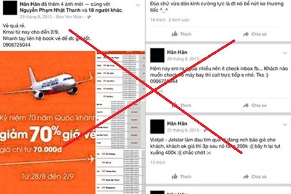 Cảnh báo lừa mua vé máy bay giá rẻ để chiếm đoạt tài sản