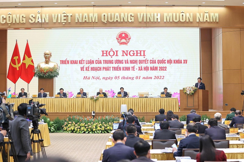  Hội nghị Chính phủ với các địa phương đánh giá kết quả năm 2021, triển khai nhiệm vụ năm 2022
