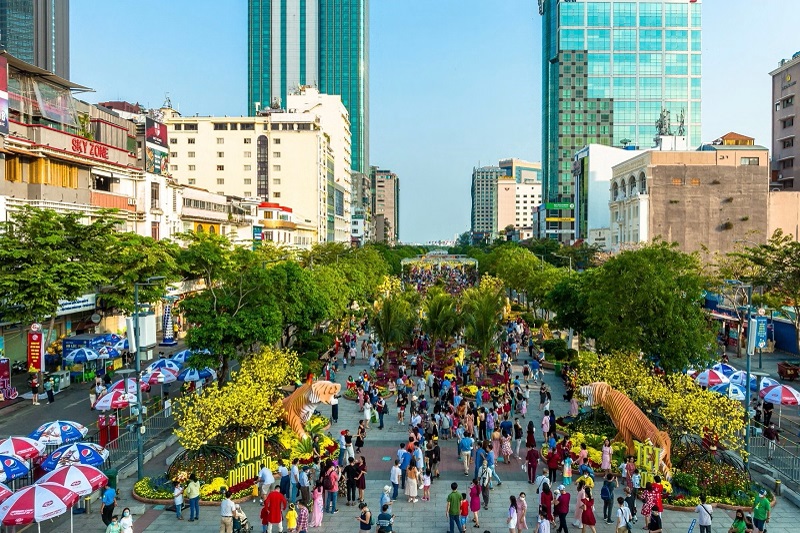 Đường hoa Nguyễn Huệ mở cửa phục vụ khách tham quan 8 ngày
