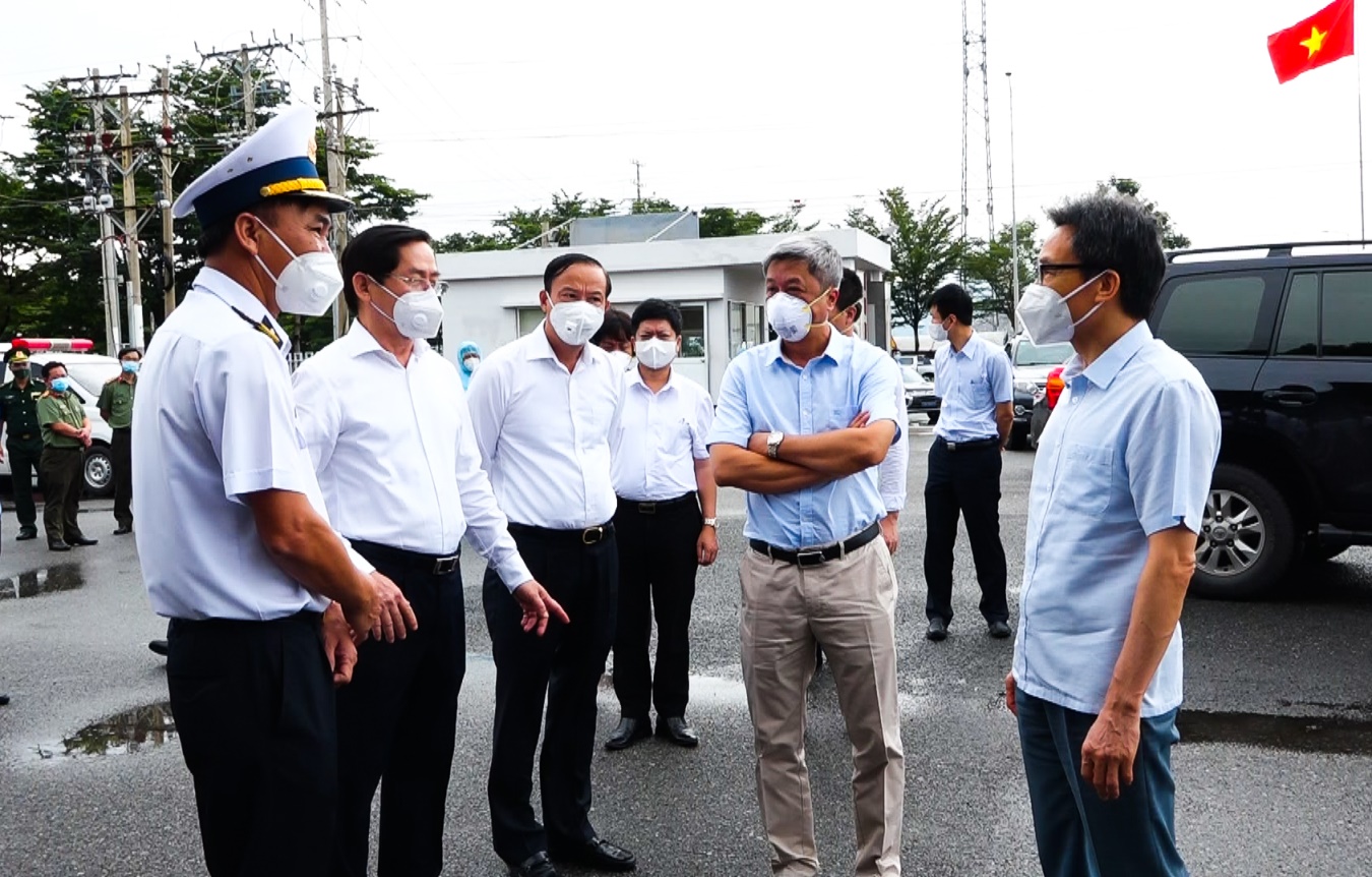 Phó Thủ tướng Chính phủ Vũ Đức Đam kiểm tra công tác phòng, chống dịch COVID-19 tại Bà Rịa - Vũng Tàu