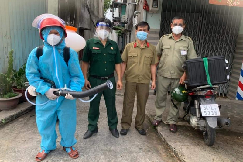 Cựu chiến binh tại Quận 8, TP.HCM thành lập Đội tình nguyện chống dịch tại khu dân cư